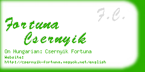 fortuna csernyik business card